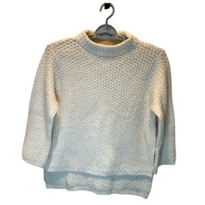 Rachel Roy High Low Cream Knit Sweater, Sz Small .
